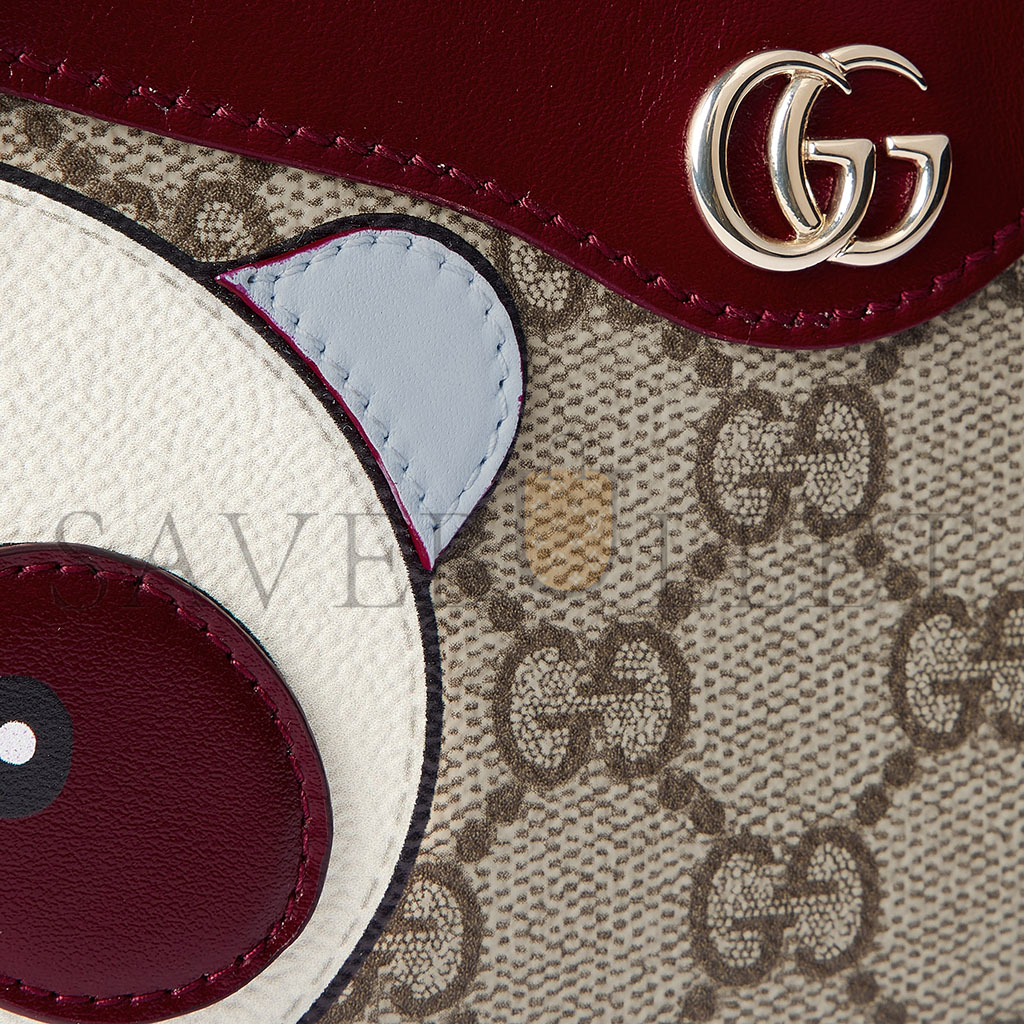 GUCCI GG MINI BAG WITH PANDA DETAIL 818763 (19*10*3.5cm) GUCCI GG MINI BAG WITH PANDA DETAIL 818763 (19*10*3.5cm)